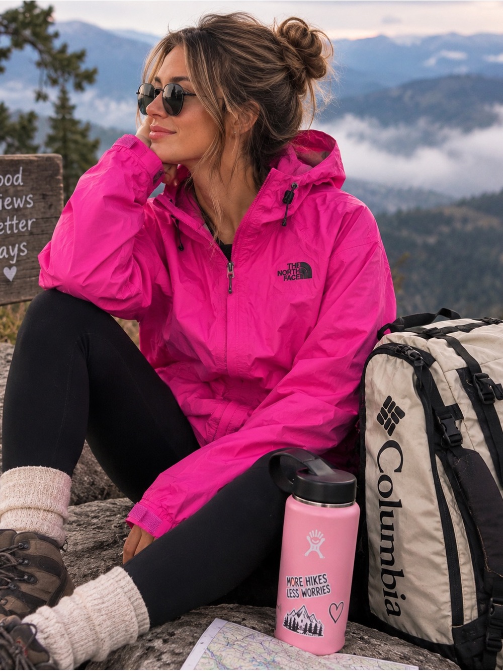 The North Face HyVent 2.5L Barbie Pink Waterproof Rain Jacket - Women's Small